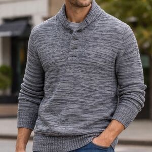 Converse Men's Gray Crewneck Sweater